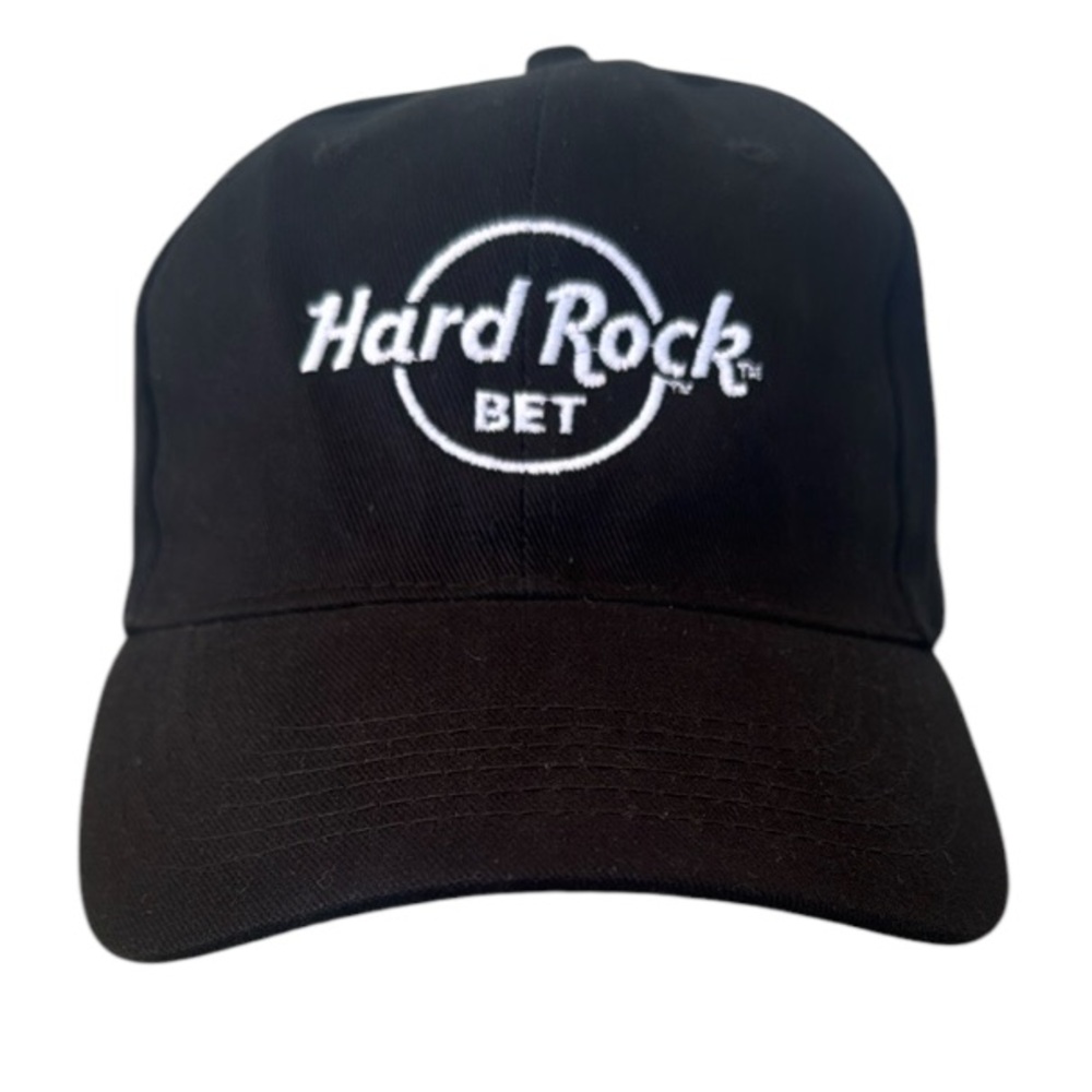 Hard Rock Bet black embroidered logo casino baseball hat one size
